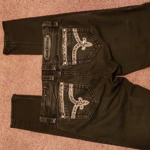 Womens Rock Revival black skinny jeans size 29